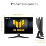Asus TUF Gaming VG259QM5A Monitor, 25" Fast IPS, FHD 1920x1080, 240Hz, 0.3ms, FreeSync and G-Sync Compatible, Black - Image 3