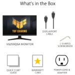 Asus TUF Gaming VG259QM5A Monitor, 25" Fast IPS, FHD 1920x1080, 240Hz, 0.3ms, FreeSync and G-Sync Compatible, Black - Image 2
